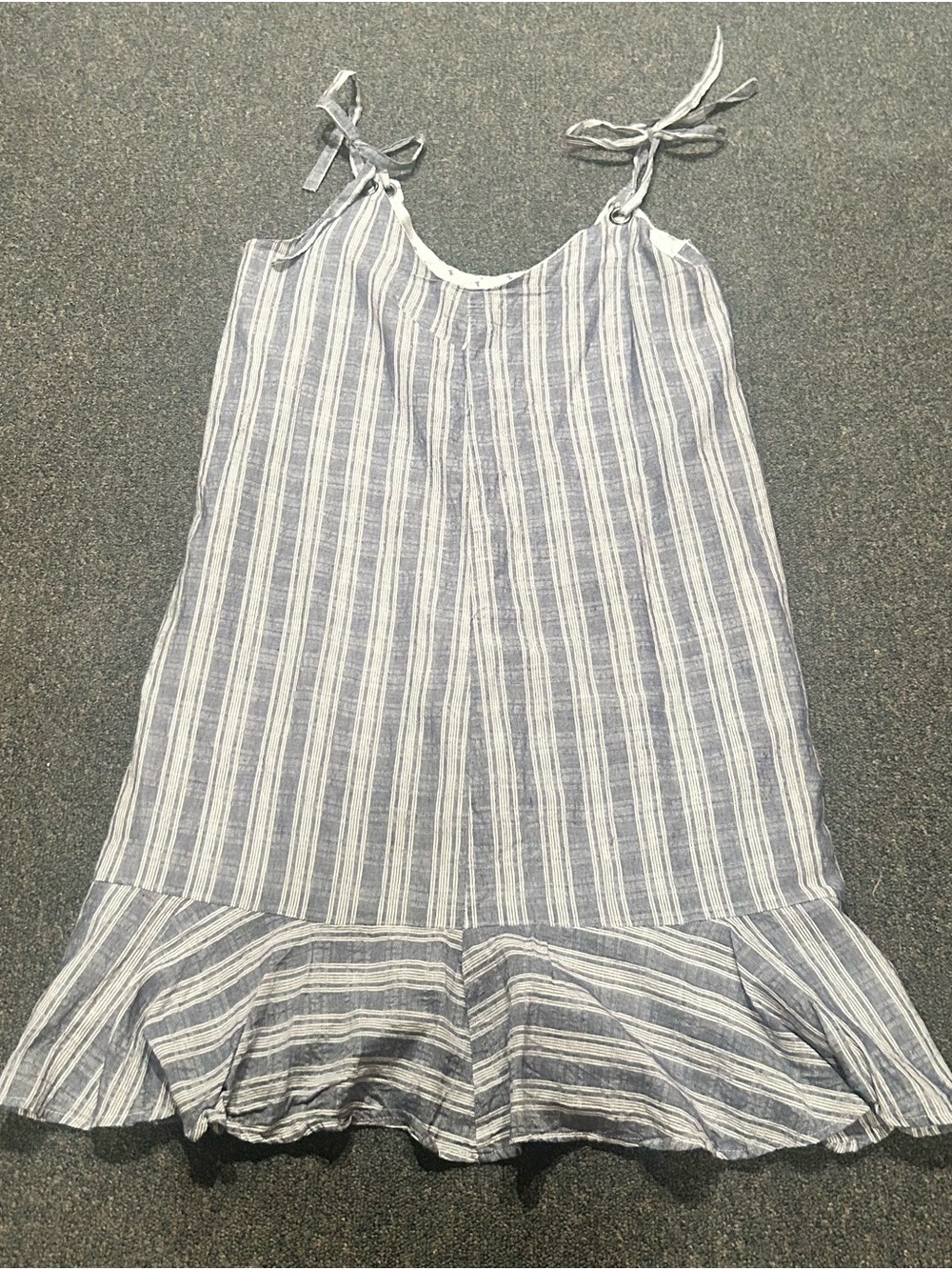 Striped Tie-Shoulder Sundress